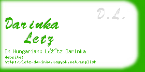 darinka letz business card